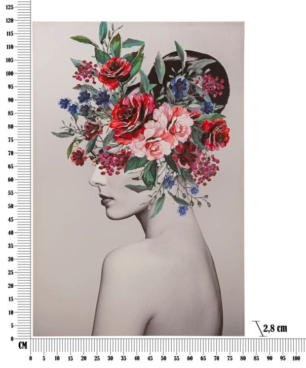 Tablou Canvas Lady Flower -A- Multicolor, 80 x 120 cm (5)