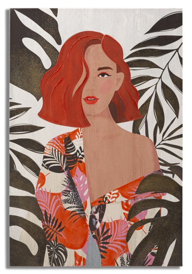 Tablou Canvas Lady Jungle -A- Multicolor, 80 x 120 cm