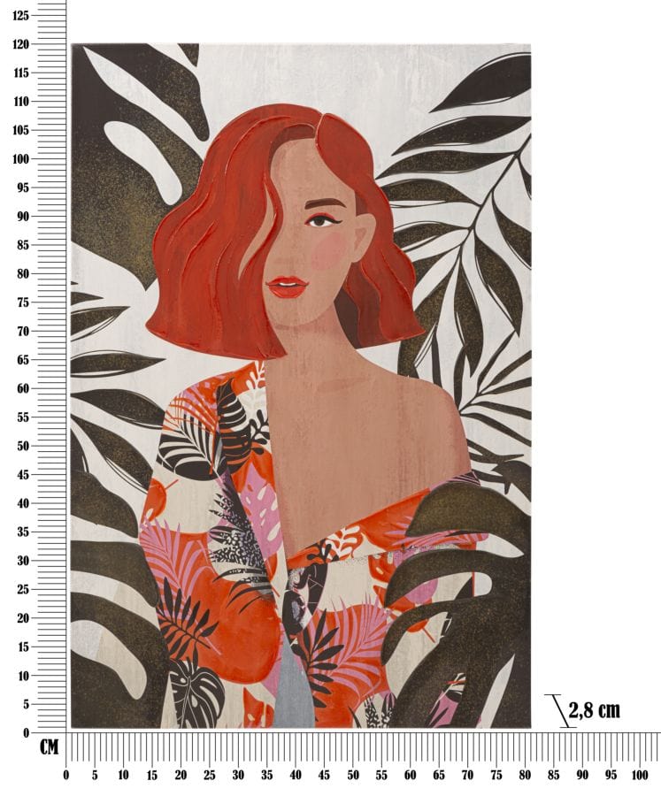 Tablou Canvas Lady Jungle -A- Multicolor, 80 x 120 cm (5)