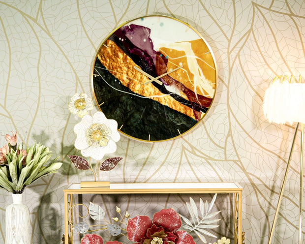 Ceas de perete din sticla, Mity Multicolor, Ø80 cm (3)