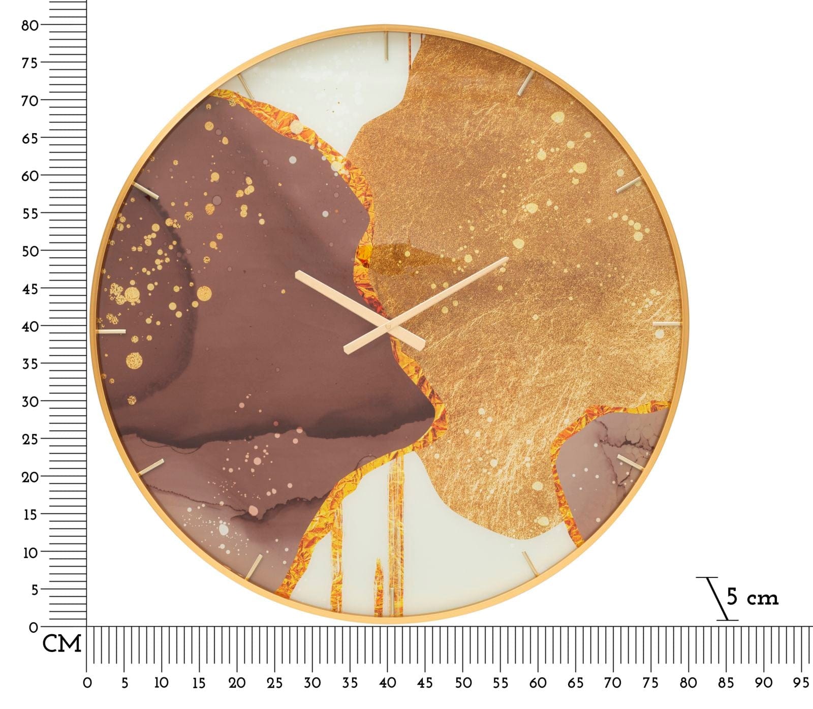 Ceas de perete din sticla, Glody Multicolor, Ø80 cm (4)