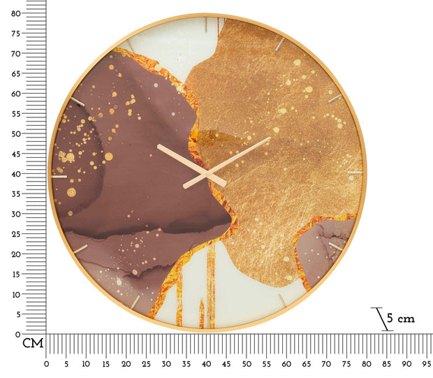 Ceas de perete din sticla, Glody Multicolor, Ø80 cm (4)