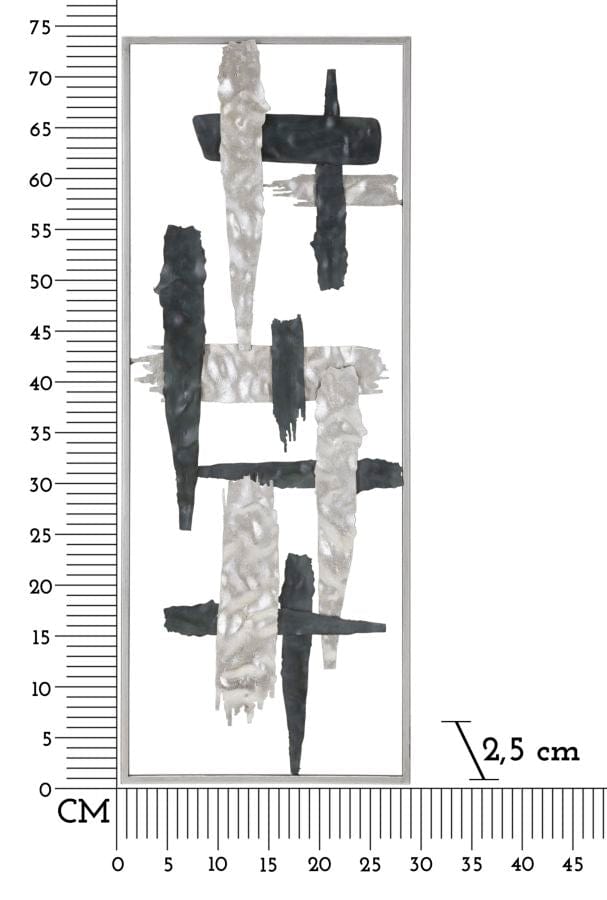 Decoratiune de perete din metal, New Art Multicolor, l28,6xA2,5xH74,3 cm (5)