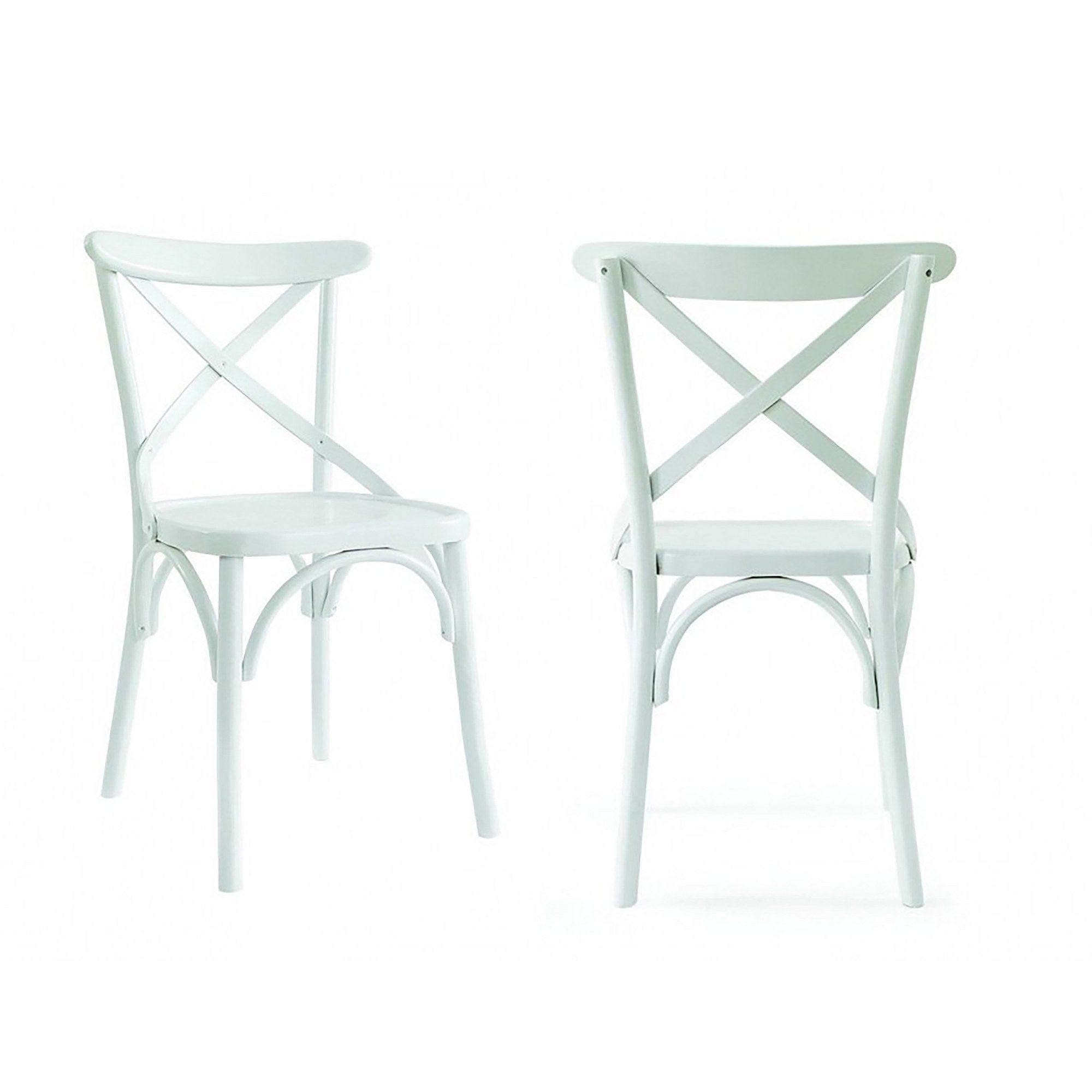 Set 2 scaune din lemn, Albero 19 Alb, l42xA45xH89 cm (2)