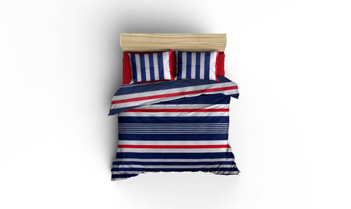 Lenjerie de pat din bumbac, Stripe Multicolor, 200 x 220 cm (1)