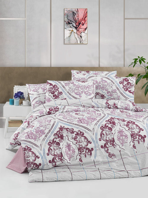 Lenjerie de pat din bumbac, Cariana Multicolor, 160 x 220 cm