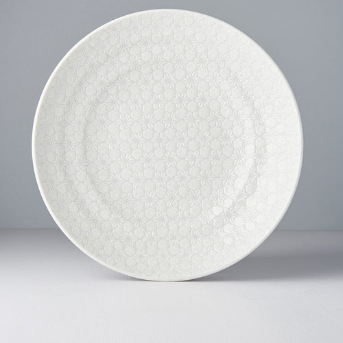 MIJ Europe Bol din ceramica, 1200 ml, Ø28,5xH6 cm, White Star Alb