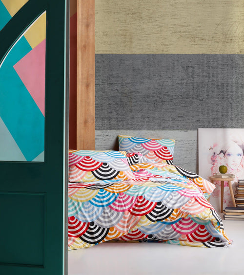 Lenjerie de pat din bumbac, Vendula Multicolor, 200 x 220 cm