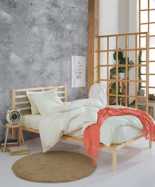 Asir Lenjerie de pat din bumbac, Fresh Color Ecru, 160 x 220 cm