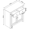 Comoda din pal, MDF si metal, cu 2 sertare si 2 usi Emerald Gri / Stejar, l79xA35xH81 cm (1)