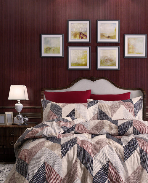 Asir Lenjerie de pat din bumbac, Anatoli Multicolor, 200 x 220 cm