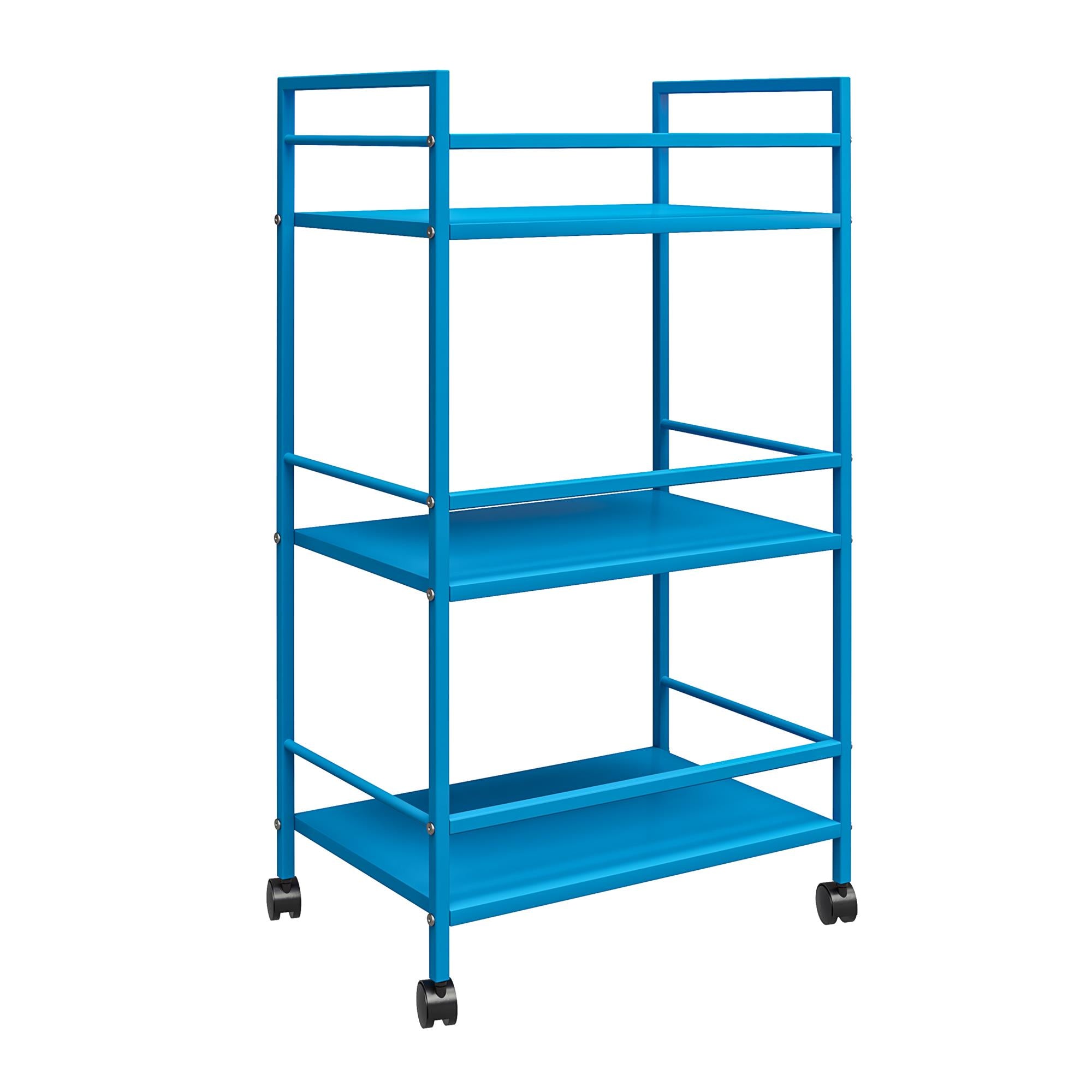 Masa minibar mobila din metal, Cache Albastru, L43xl29xH77 cm (2)