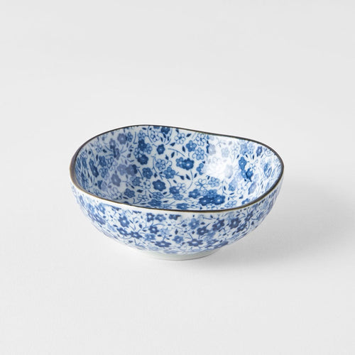 MIJ Europe Bol din ceramica, 100 ml, Ø10,5xH4 cm, Blue Daisy Albastru