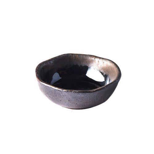 MIJ Europe Bol din ceramica, 100 ml, Ø8xH3 cm, Mingei Negru