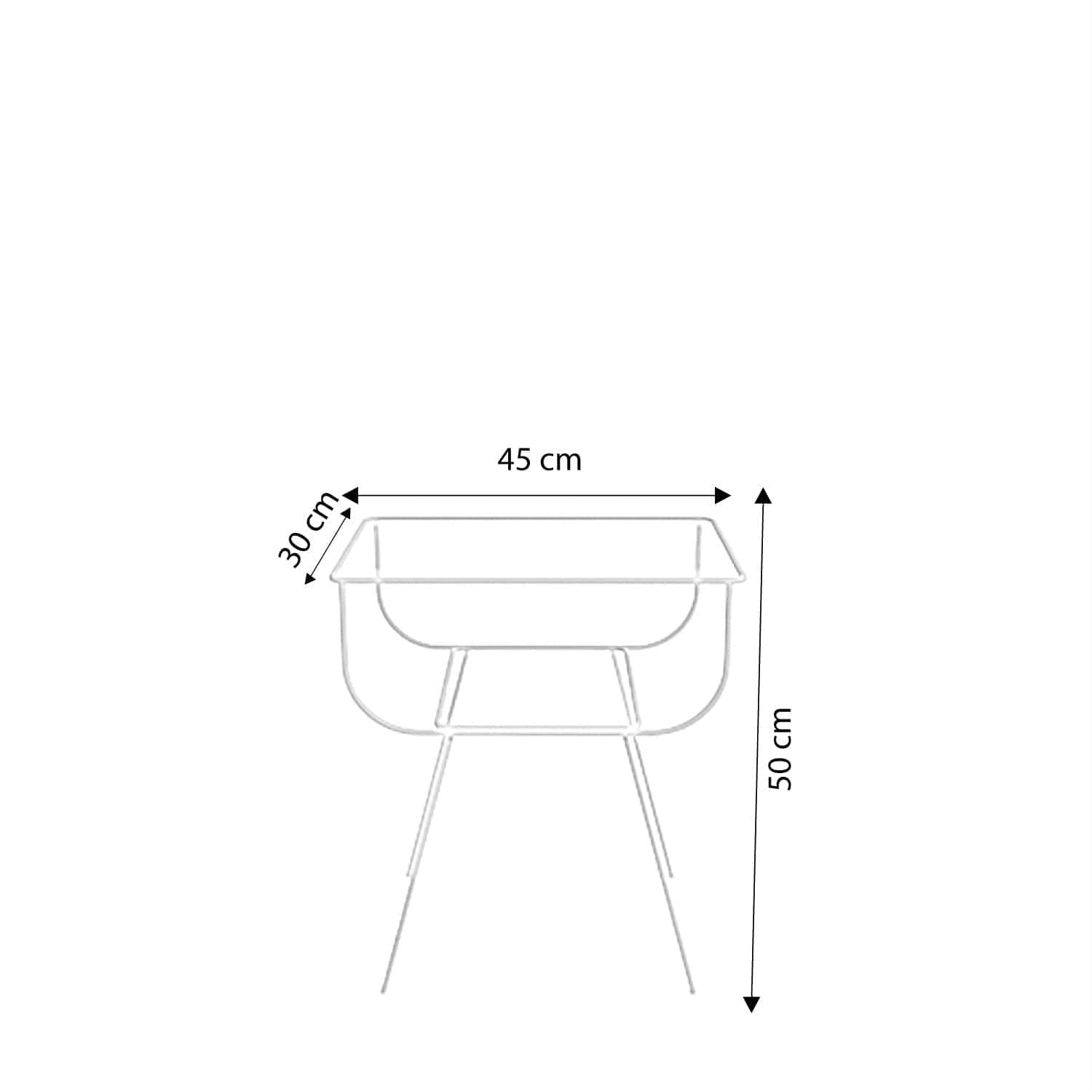 Noptiera din metal, Wilhelm L2051 Auriu, l45xA30xH50 cm (4)