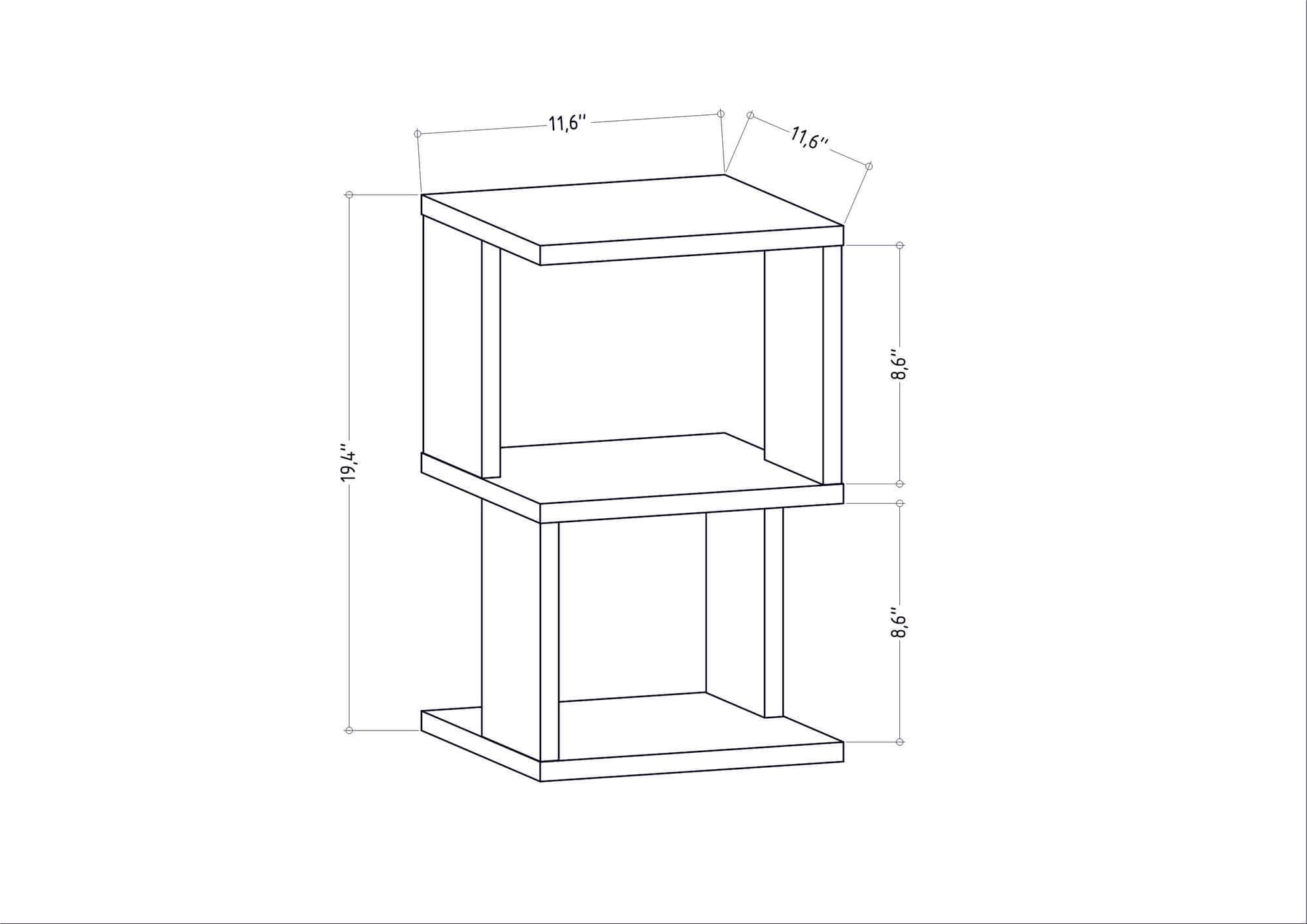 Noptiera din pal, Carter Antracit, l29,6xA29,6xH49,4 cm (5)