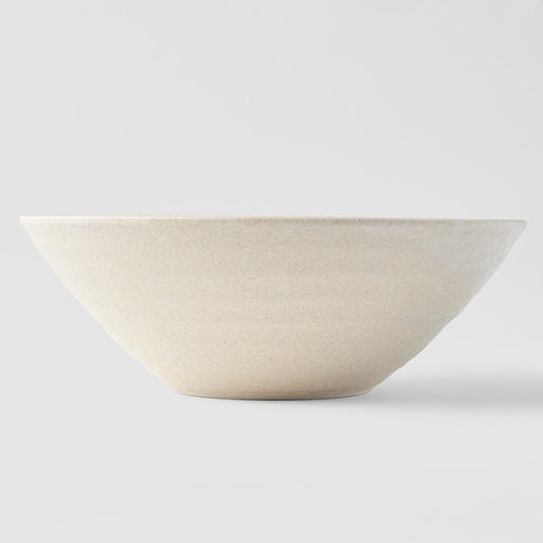 MIJ Europe Bol din ceramica, 1500 ml, Ø25xH8,5 cm, Sand Alb
