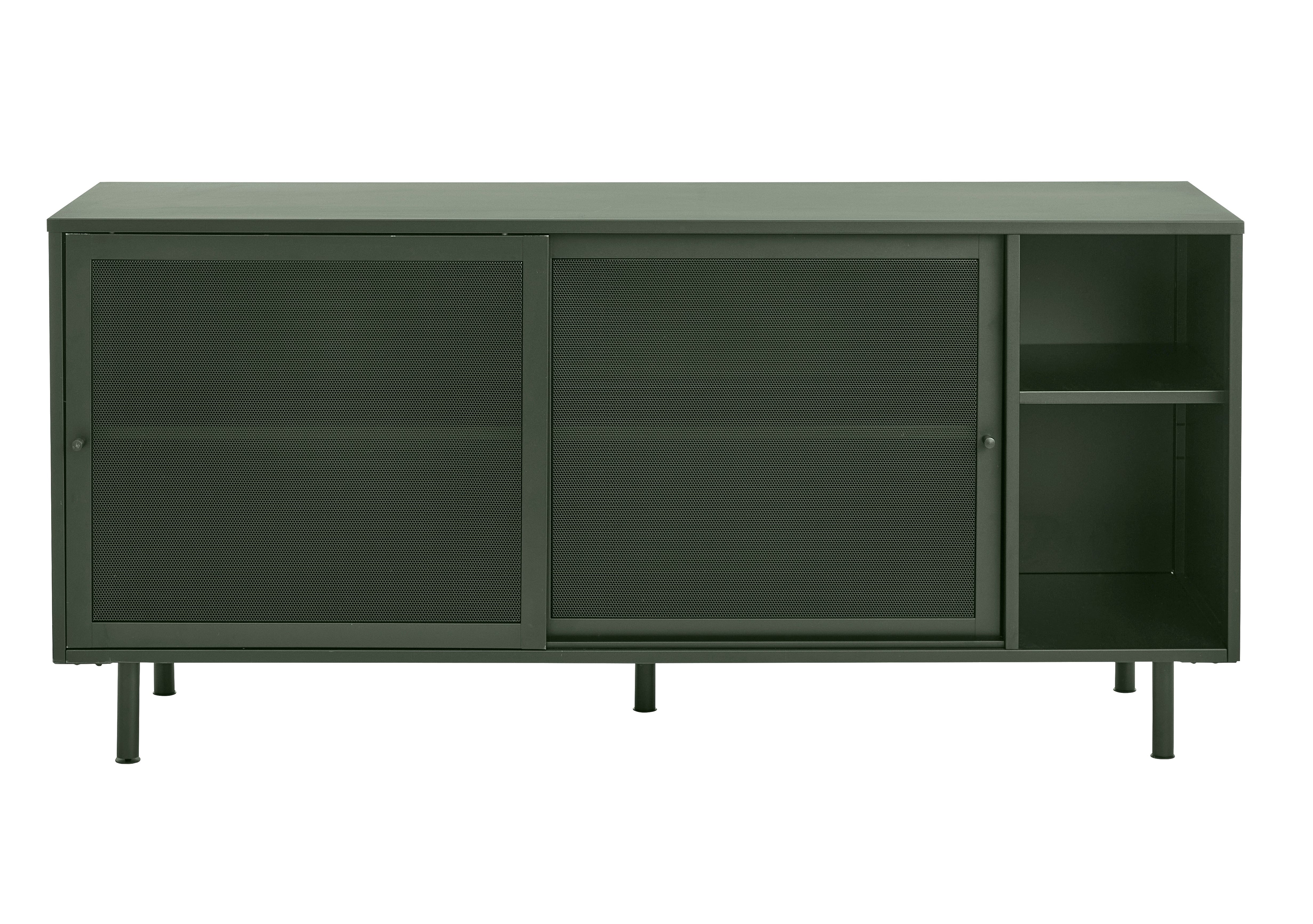 Comoda din metal, cu 2 usi, Veep Verde Olive, l160xA45xH75 cm (1)