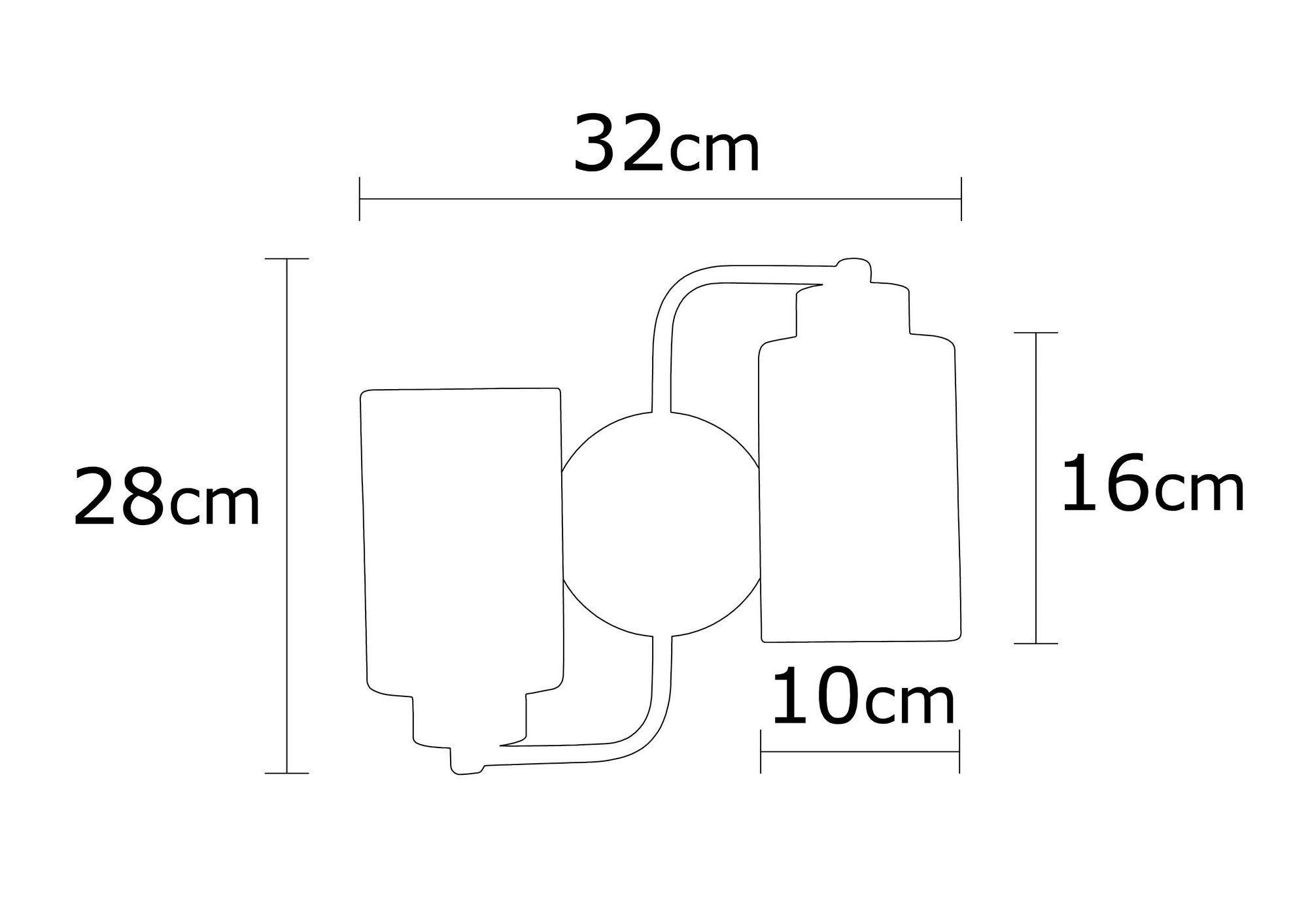 Aplica Balcova N-345 Negru (2)