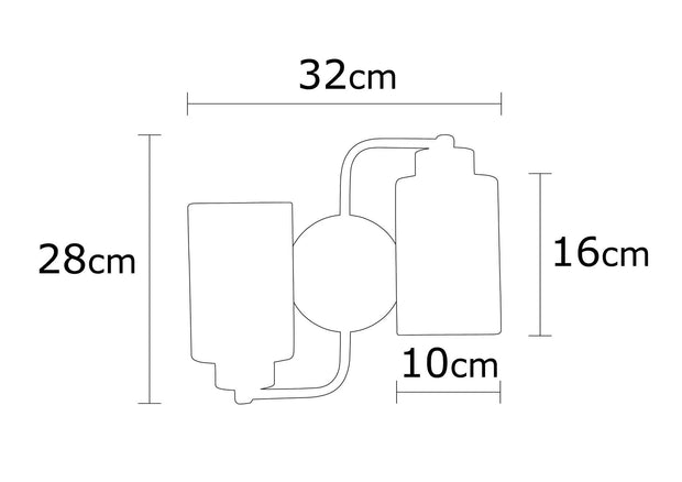 Aplica Balcova N-345 Negru (2)