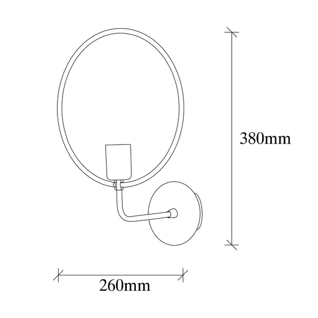 Aplica Circle 3260 Negru (2)