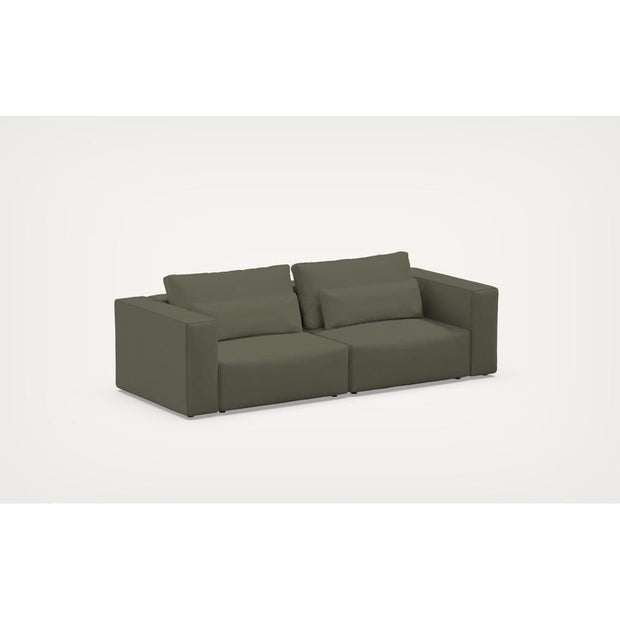 Canapea modulara, 2 Locuri, Tapitata cu Stofa, Riposo Grande Verde Olive, l250xA105xH85 cm (2)