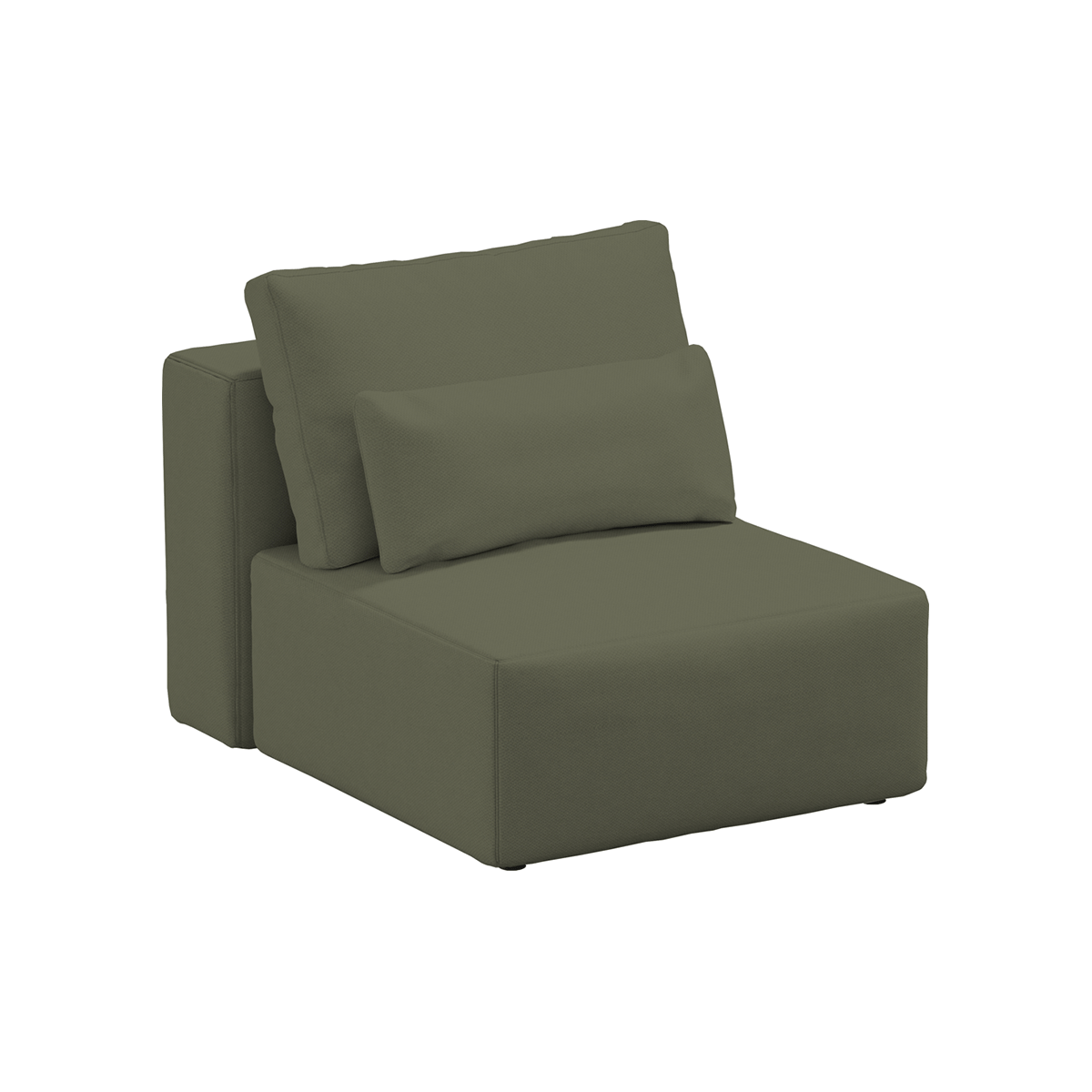 Fotoliu Modular tapitat cu stofa, Riposo Ottimo Verde Olive, l80xA105xH85 cm