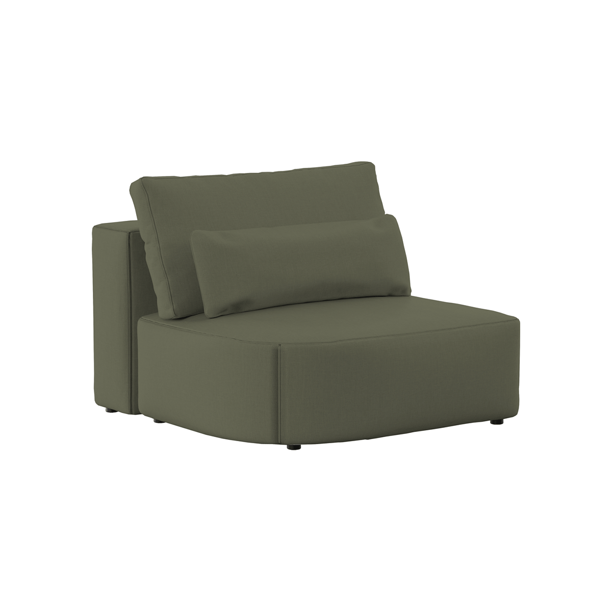 Fotoliu Modular tapitat cu stofa, Riposo Verde Olive, l80xA105xH85 cm