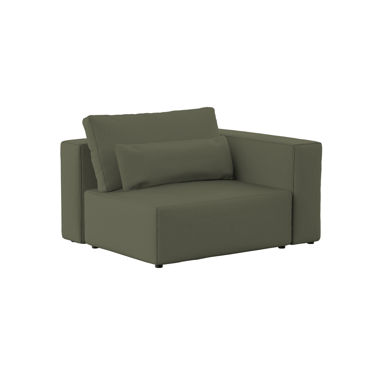 Fotoliu Modular tapitat cu stofa, Riposo Grande Verde Olive, l125xA105xH85 cm