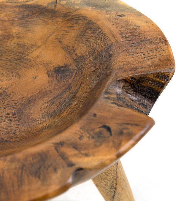 Moycor Bol decorativ din lemn, Erosi Maro, Ø30xH20 cm