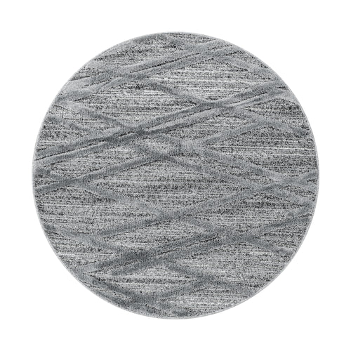 Covor din PP Pisa 4706 Round Boho Design Gri & AYYTPCH-PISA4706GREY-ROUND