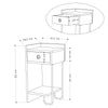 Noptiera din pal, cu 1 sertar, Sirius Left V2 Alb, l32xA30xH61 cm (13)