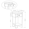 Noptiera din pal, cu 1 sertar, Sirius Right Stejar, l32xA30xH61 cm (13)