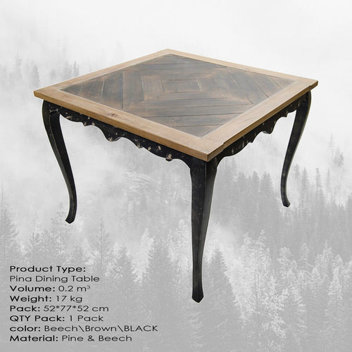 Masa din lemn, Pina Fag / Maro, L50xl50xH75 cm