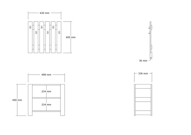 Set de mobila hol din pal, 2 piese, Friends Nuc (3)