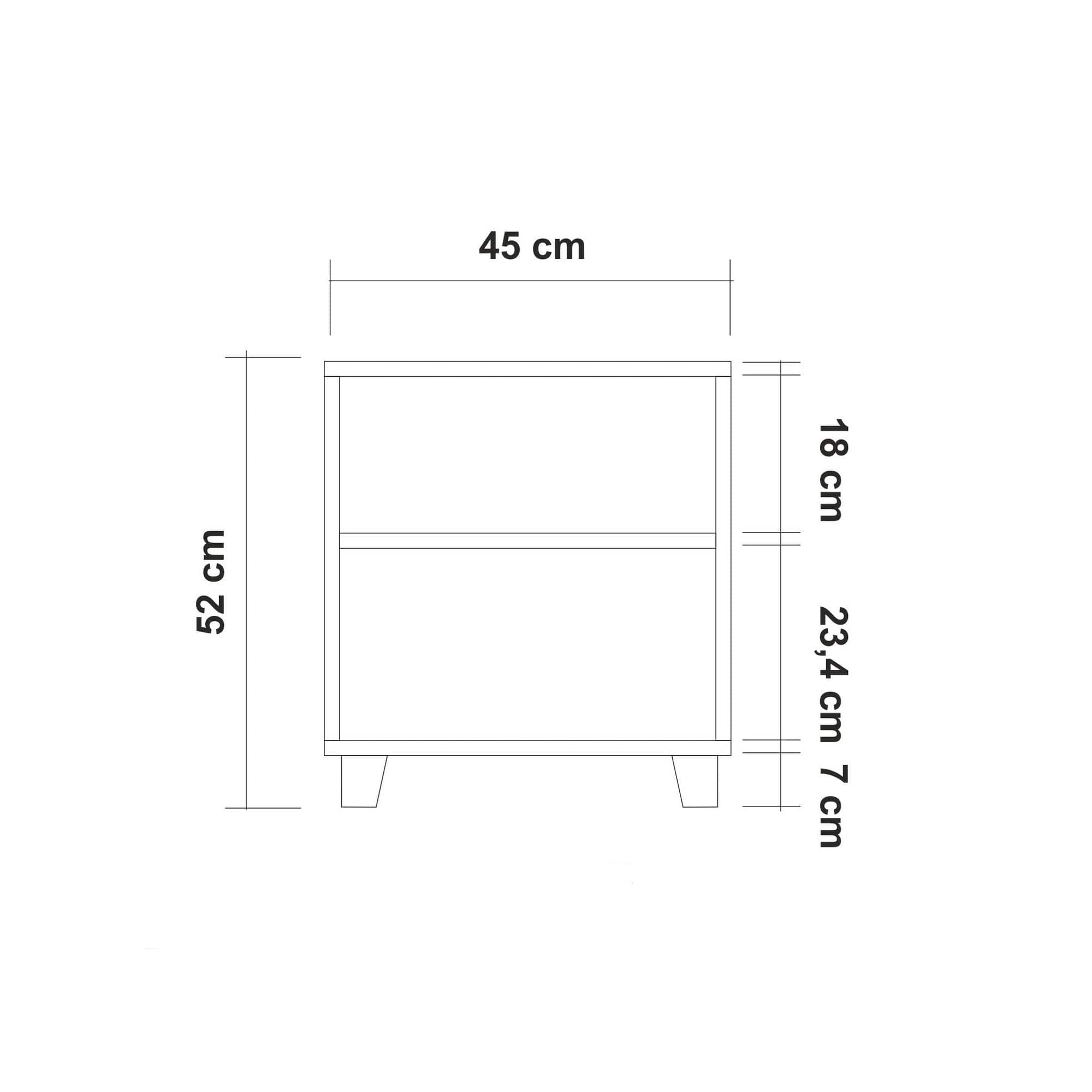 Noptiera din pal si lemn, cu 1 sertar, Leva Flow Pin Atlantic, l45xA40xH52 cm (3)