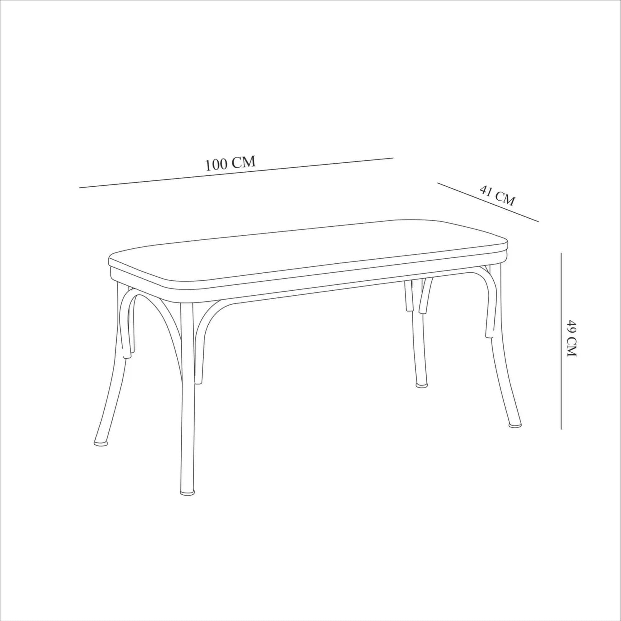 Set masa din pal + 4 scaune tapitate cu piele ecologica + 1 banca tapitata cu piele ecologica, Oliver -C- Alb / Stejar, L120xl75xH77 cm (11)