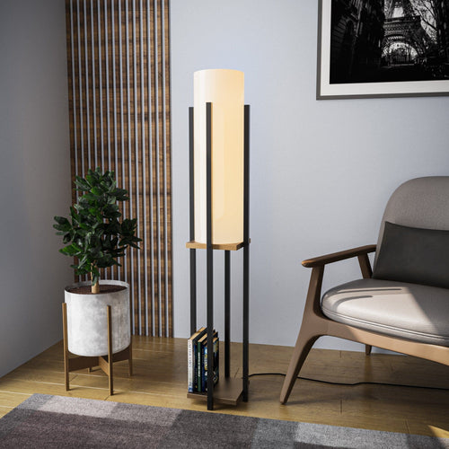 Lampadar Shelf Lamp-8129 Negru / Auriu