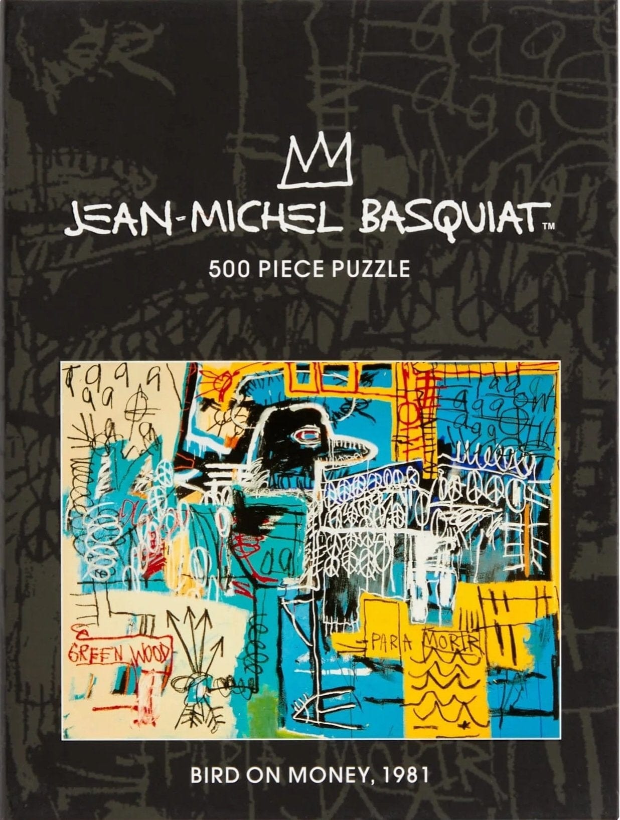 Puzzle Basquiat Bird on Money Book, 500 piese, 16 x 21 cm