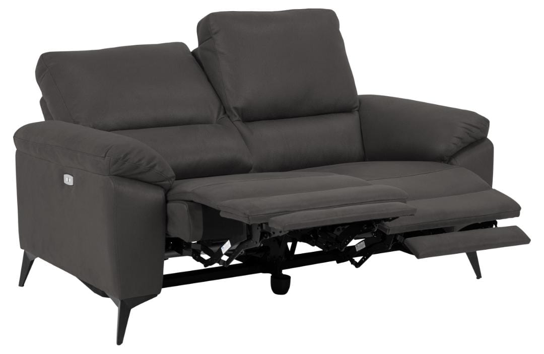 Canapea Recliner 2 Locuri, tapitata cu stofa, Rana Gri, l158xA99xH103 cm (6)