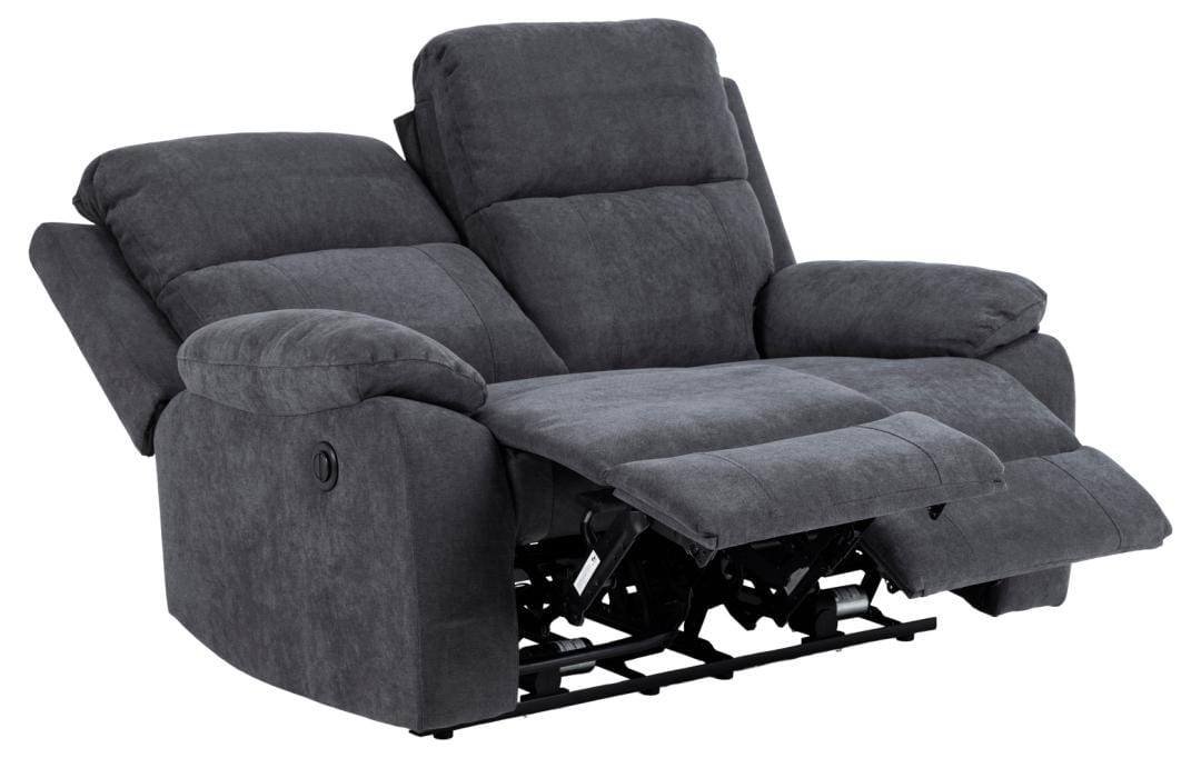 Canapea Recliner 2 Locuri, tapitata cu stofa, Mora Gri Inchis, l143,5xA95xH98 cm (9)