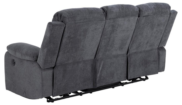 Canapea Recliner 3 Locuri, tapitata cu stofa, Mora Gri Inchis, l196,5xA95xH98 cm (4)