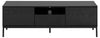 Comoda TV din MDF si metal, cu 1 sertar si 2 usi, Seaford II Negru, l140xA40xH45 cm (1)