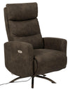 Fotoliu Recliner cu mecanism electric, tapitat cu stofa, Kamares Antracit / Negru, l75xA81xH110 cm