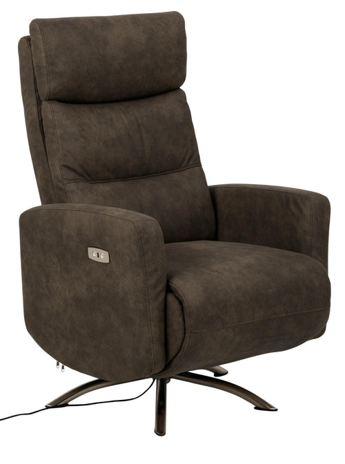 Fotoliu Recliner cu mecanism electric, tapitat cu stofa, Kamares Antracit / Negru, l75xA81xH110 cm