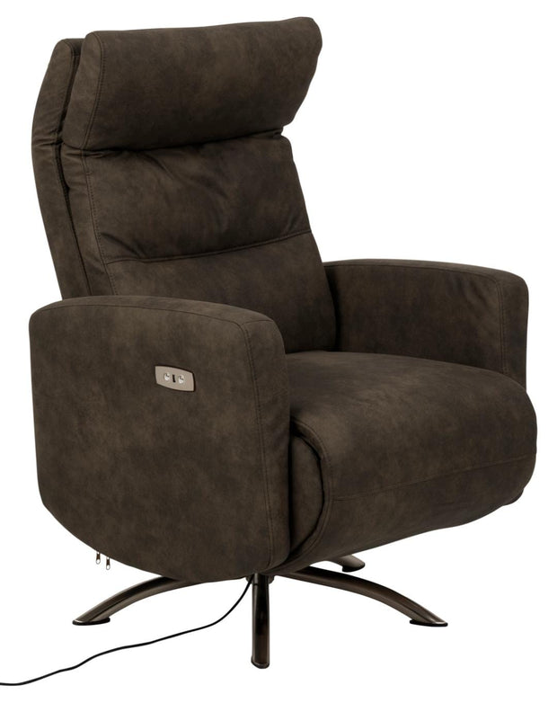 Fotoliu Recliner cu mecanism electric, tapitat cu stofa, Kamares Antracit / Negru, l75xA81xH110 cm (2)