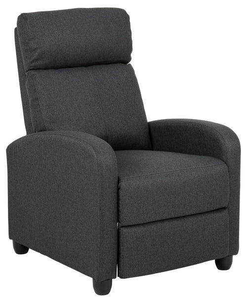 Fotoliu Recliner tapitat cu stofa, Siom Antracit / Negru, l67xA87xH100,5 cm