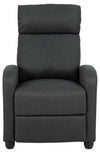 Fotoliu Recliner tapitat cu stofa, Siom Antracit / Negru, l67xA87xH100,5 cm (1)