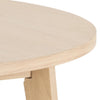 Masa rotunda din pal si lemn, A-Line Alb / Natural, Ø120xH75 cm (2)