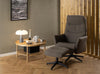 Fotoliu Recliner tapitat cu stofa + Taburet, London Cappuccino / Negru, l75xA83xH112 cm (3)